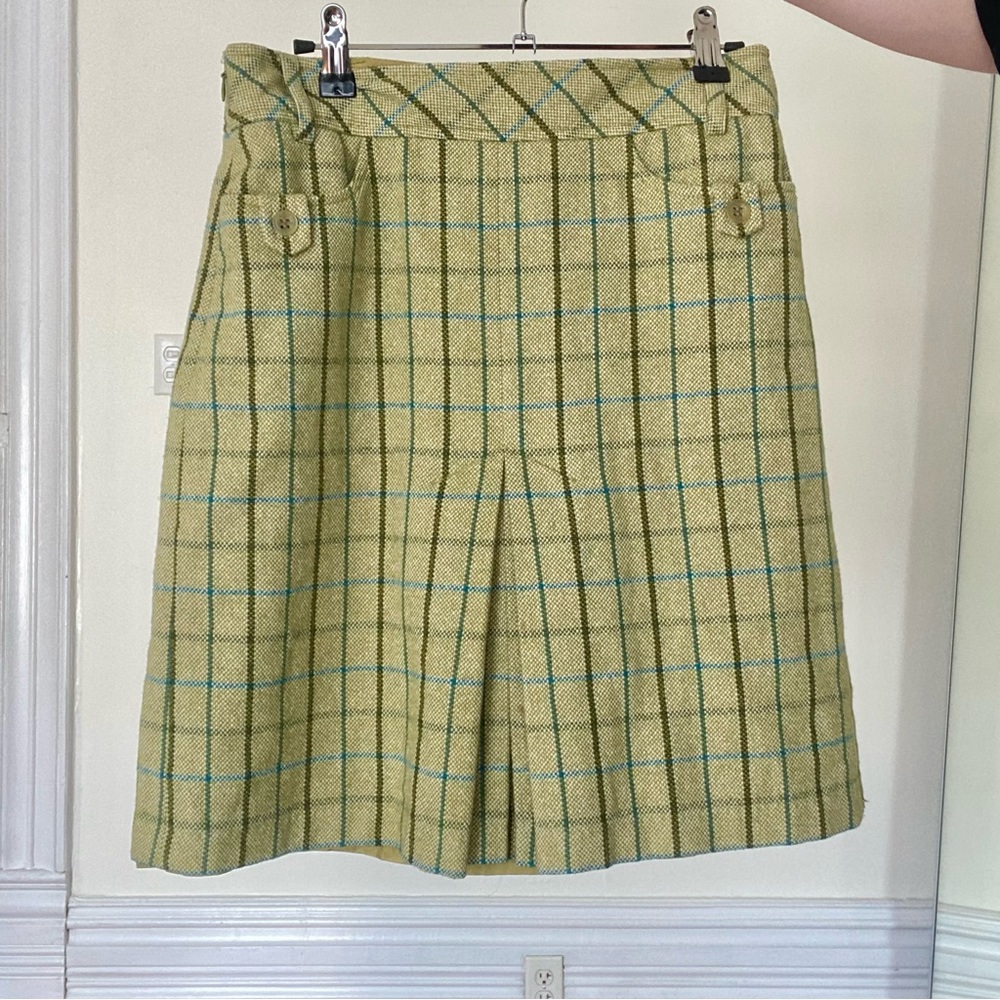 Y2K Ann Taylor LOFT plaid midi skirt